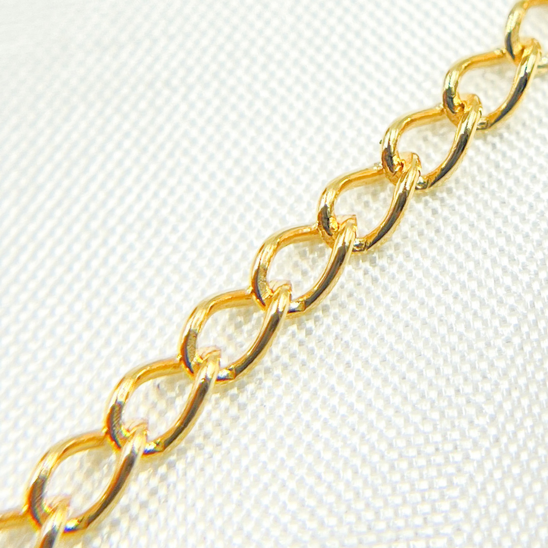 14k Yellow Gold Filled Cable Link Chain. V208GF