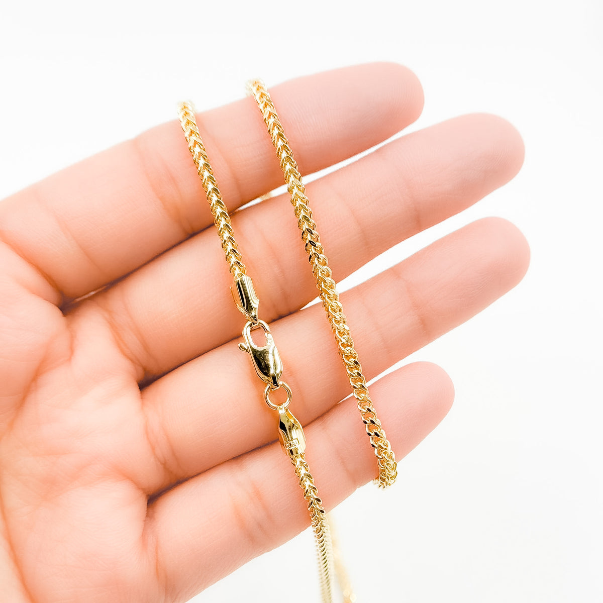 060HVI2004000. 14K Yellow Gold Hollow Franco Chain