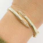 Load image into Gallery viewer, BNH68515C. 14K Solid Gold Diamond Fancy Bangle