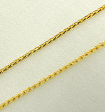 Load image into Gallery viewer, 025SP3TFDT. 14K Solid Gold Wheat Chain
