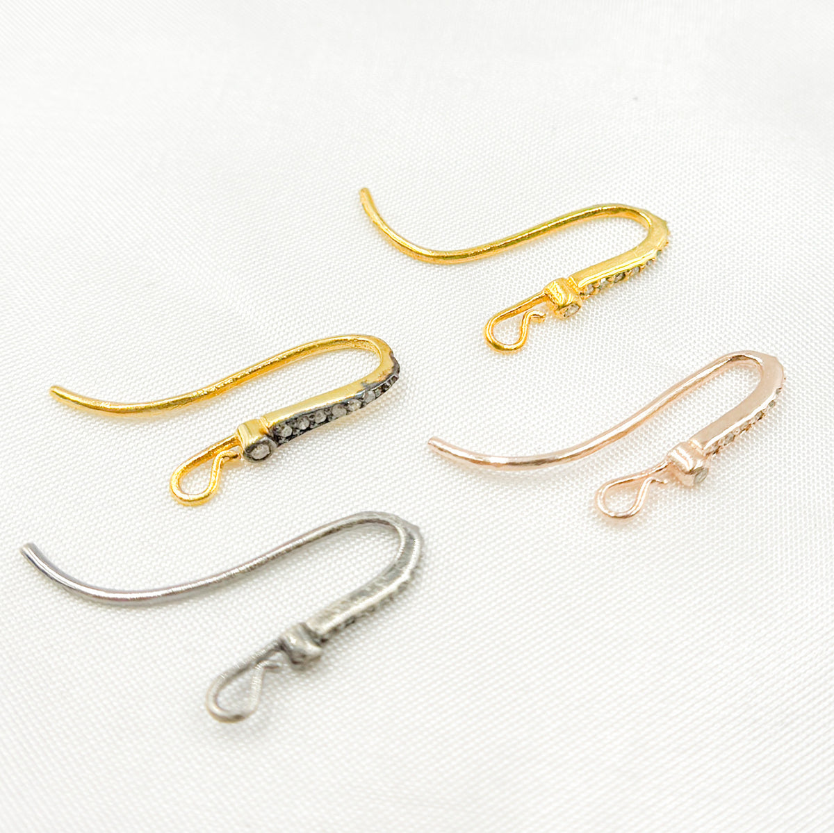 DC498. Diamond Sterling Silver Ear Wire