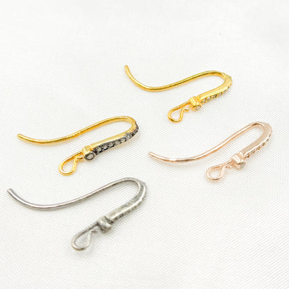 DC498. Diamond Sterling Silver Ear Wire
