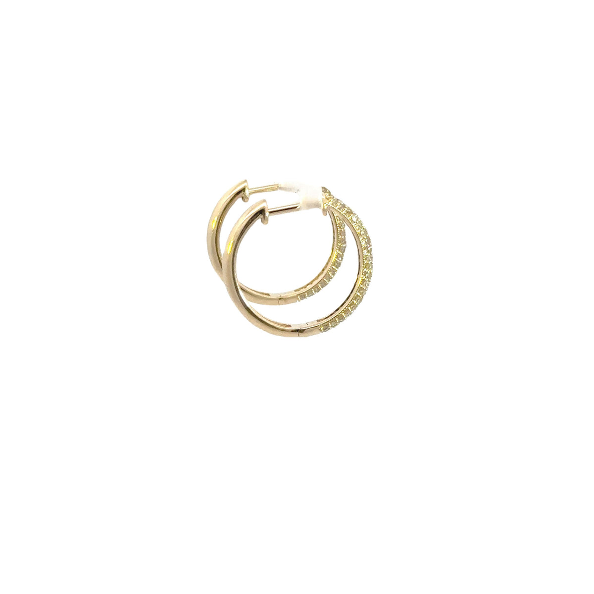EHH56810. 14k Solid Gold Diamond Hoops