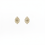 Load image into Gallery viewer, ER421158. 14k Solid Yellow Gold Oval Diamond Studs