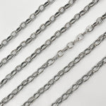 Load image into Gallery viewer, V63OX. Oxidized Sterling Silver Textured Oval Link Chain
