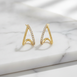 Load image into Gallery viewer, EFB53671. 14K Solid Rose Gold Diamond Stud Earrings