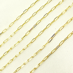 Load image into Gallery viewer, 14k Solid Yellow Gold Diamond Cut Paperclip Link Chain by Foot.
