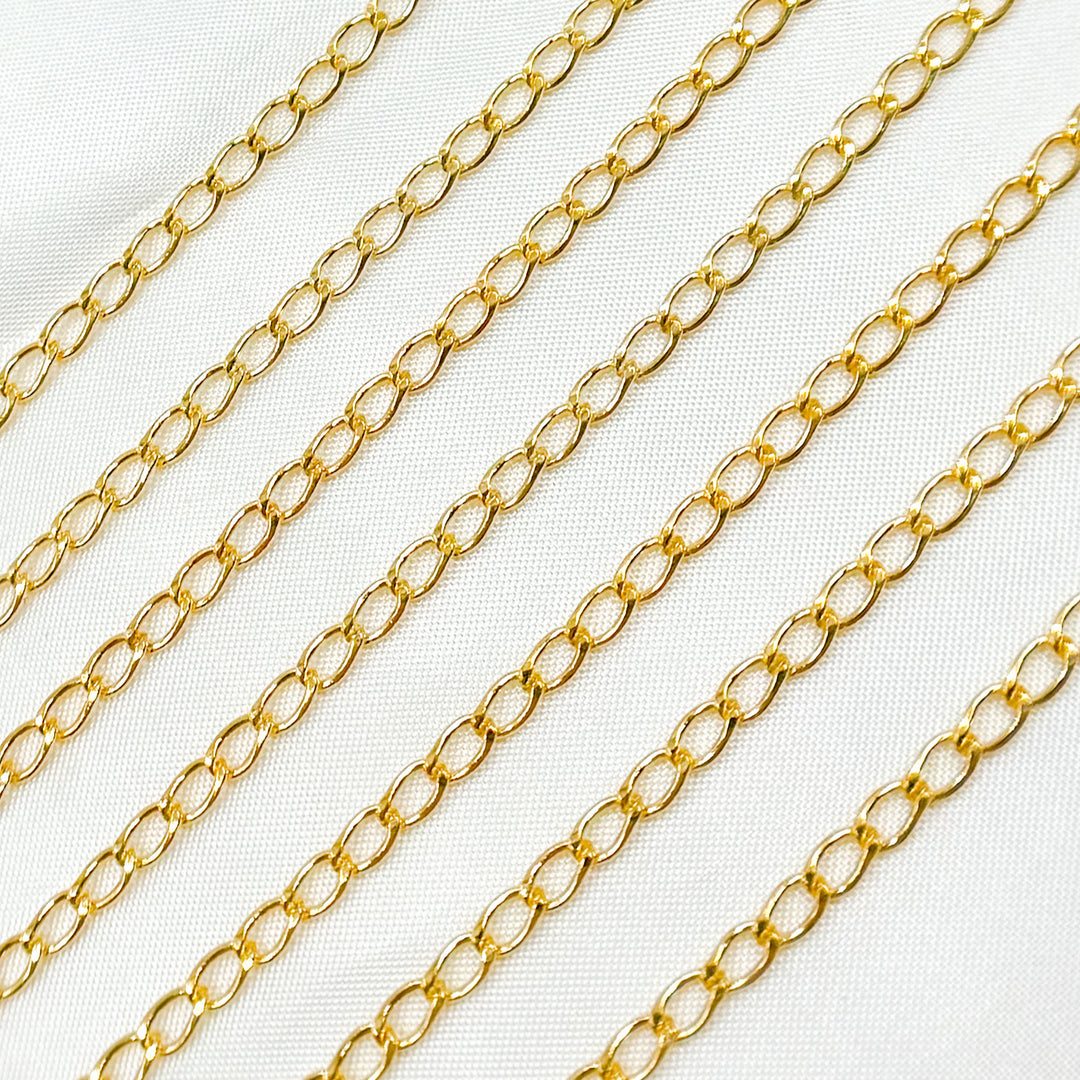 2508CHR. 14K Gold Filled Flat Curb Chain