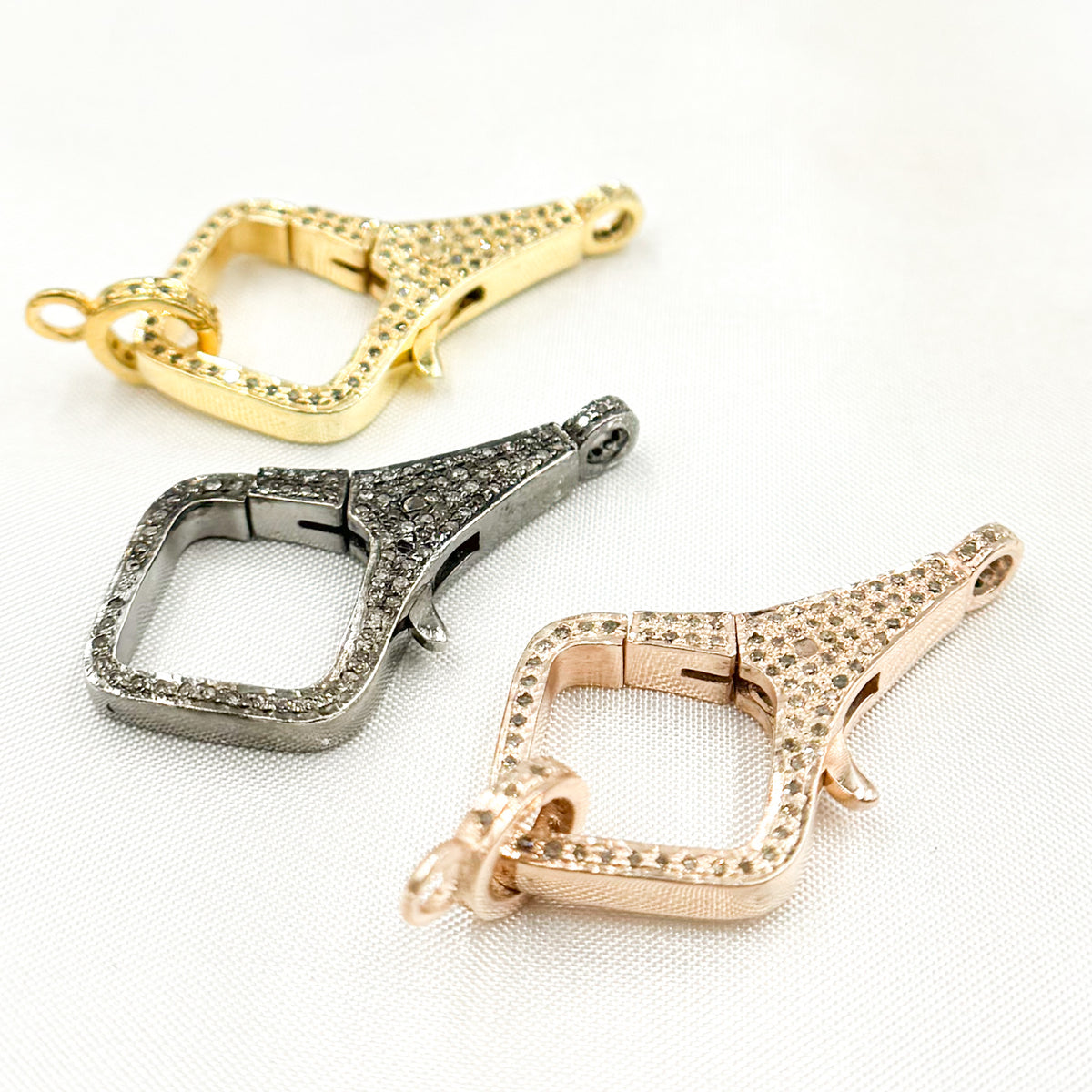 Diamond Sterling Silver Fancy Trigger Clasp