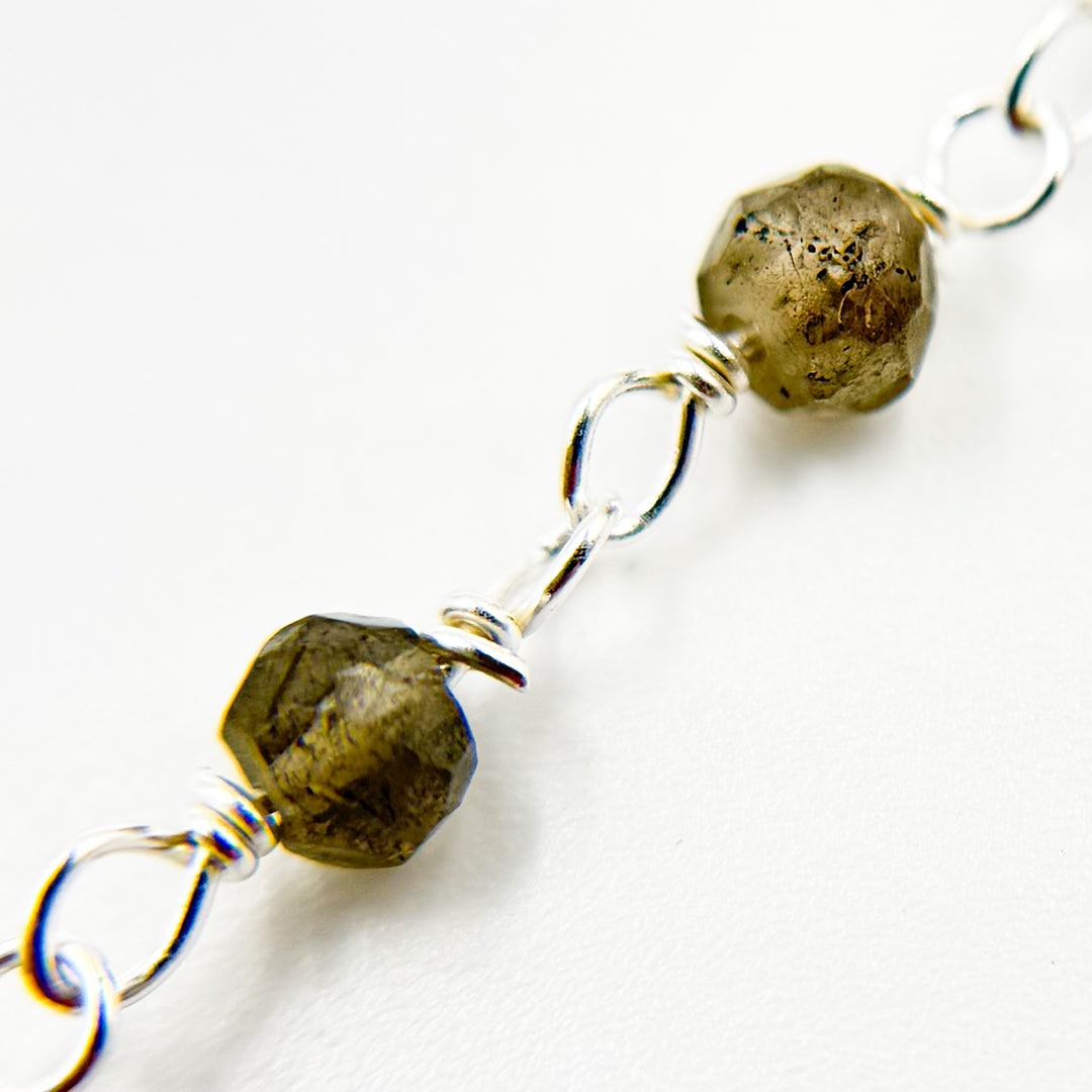 AN7. Andalusite Sterling Silver Wire Chain