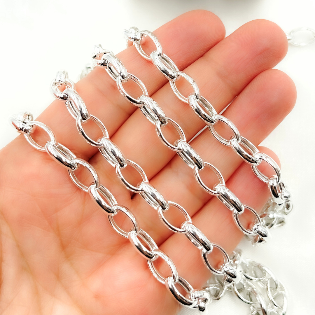 Sterling Silver Smooth Oval Link Chain
