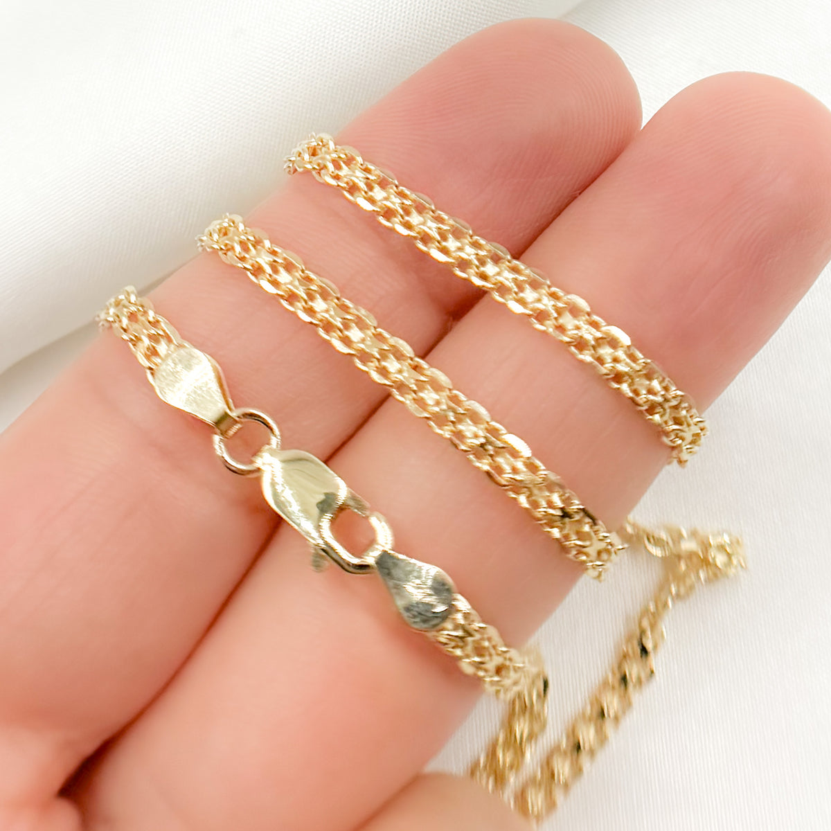 14K Solid Gold Bismark Chain