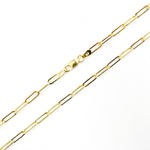 Load image into Gallery viewer, 070HVR0124000. 14K Yellow Gold Flat Paperclip Chain