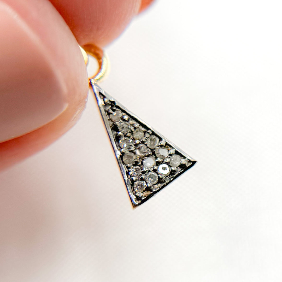 DC929. Diamond Sterling Silver Triangle Charm