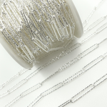 Load image into Gallery viewer, 925 Sterling Silver Diamond Cut Paperclip Link Chain. V2SS
