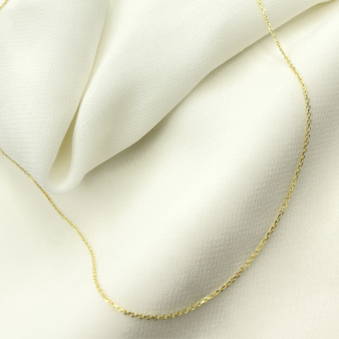 030R01TS. 14K Solid Gold Cable Chain