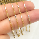 Load image into Gallery viewer, Z9GS1. Sterling Silver Gold Plated Chain With Silver Tube
