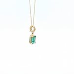 Load image into Gallery viewer, CMZ00366EM7X5. 14K Solid Gold Rectangular-Shaped Emerald Charm