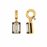 Load image into Gallery viewer, CMJ00406. 14K Solid Gold Geometric Rectangle Diamond Charm