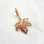 Load image into Gallery viewer, DC457. Diamond Sterling Silver Leaf Charm
