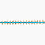 Load image into Gallery viewer, BFN60696TQ. 14k Solid Gold Diamond and Turquoise Bracelet