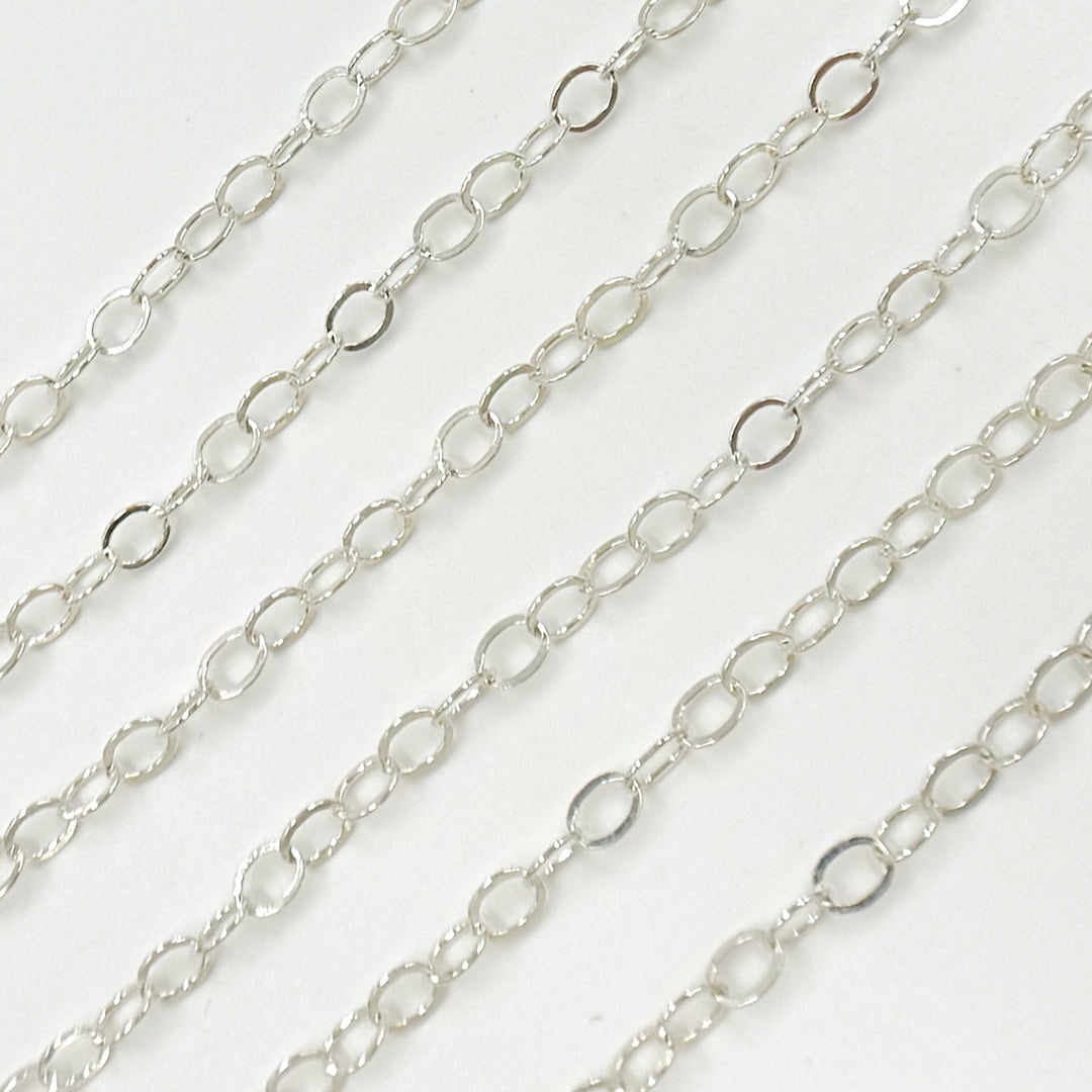 2207FSS. Sterling Silver Flat Cable Chain