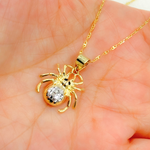 Load image into Gallery viewer, 14k Solid Gold Spider Charm. GDP680
