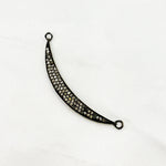 Load image into Gallery viewer, DE011. Sterling Silver Black Rhodium Diamond Moon Connector