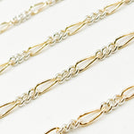 Load image into Gallery viewer, XM/2531CTT. 14k Gold Filled and Sterling Silver 1 Long and 3 Short Link Chain
