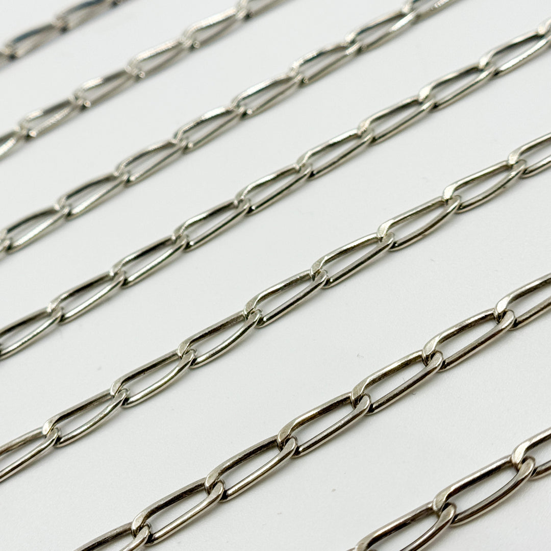 925 Sterling Silver Oxidized Flat Curb Chains