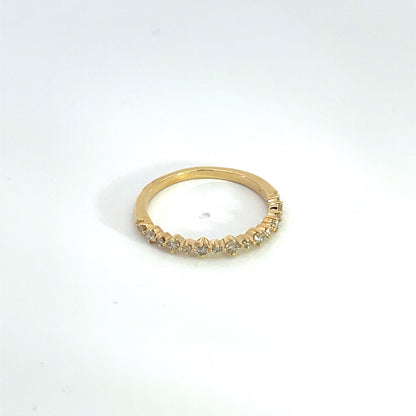14k Solid Yellow Gold Diamond Ring.