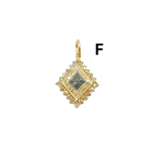 Load image into Gallery viewer, 14K Solid Gold Charm Mix Shape Pendants with Diamonds. KG82
