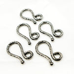 Load image into Gallery viewer, JH2BR. Black Rhodium Sterling Silver  Hammered &quot;S&quot; Hook
