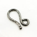 Load image into Gallery viewer, JH2BR. Black Rhodium Sterling Silver  Hammered &quot;S&quot; Hook
