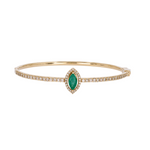 Load image into Gallery viewer, 14K Solid Gold Diamond and Gemstone Bangle. CB96498EM
