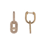 Load image into Gallery viewer, EFK54358. 14K Solid Gold Diamond Dangle Earrings