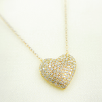 Load image into Gallery viewer, 14K Solid Gold Diamond Heart Necklace. NFH71180
