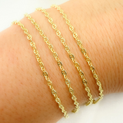 Z14GP. Gold Plated Sterling Silver Fancy Link Chain