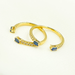 Load image into Gallery viewer, 14K Solid Gold Diamond &amp; Blue Sapphire Ring. RFC17394BS
