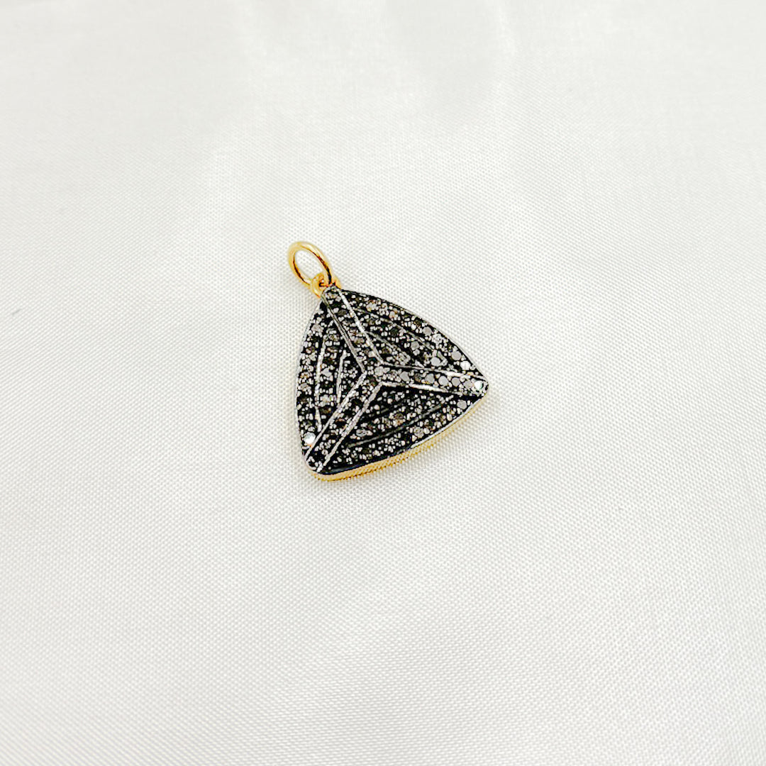 DC295. Diamond Sterling Silver Triangle Pendant