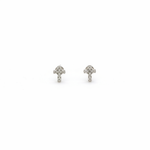 Load image into Gallery viewer, ER427136. 14k Solid Gold Diamond and Gemstone Cross Stud Earrings