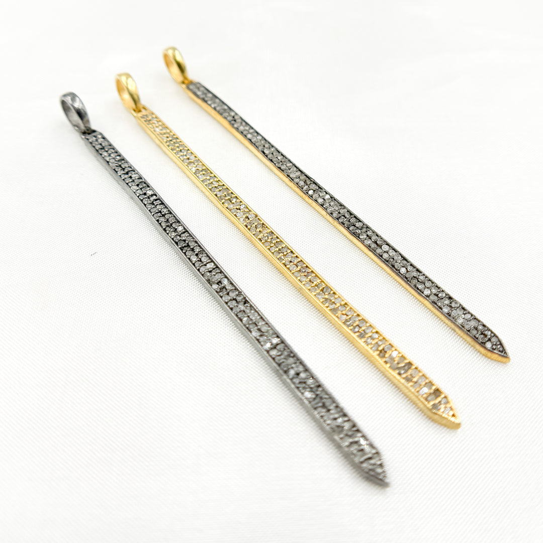DC684. Diamond Silver Spike Pendant