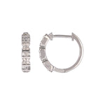 Load image into Gallery viewer, EHD57621. 14k Solid Gold Diamond Hoop Earrings