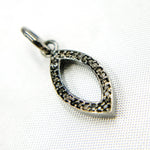 Load image into Gallery viewer, DC859. Diamond Sterling Silver Marquise Shape Charm
