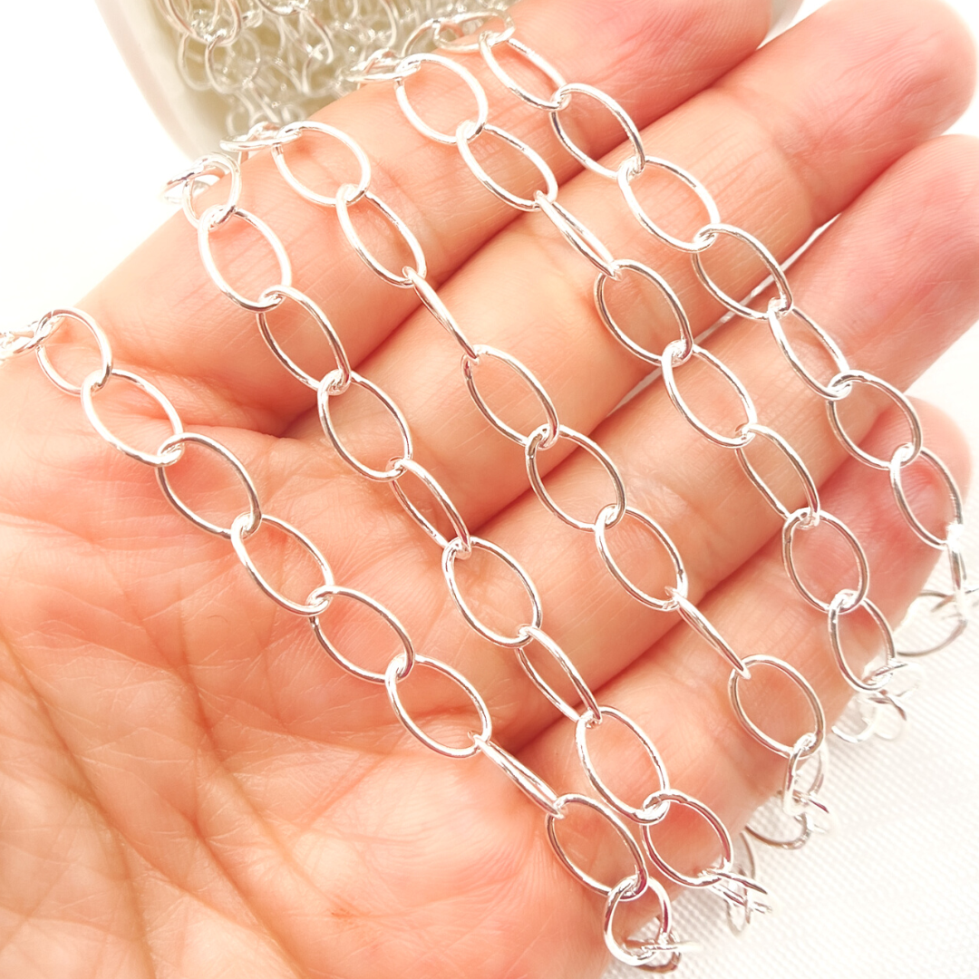 925 Sterling Silver Oval Link Chain. V106SS