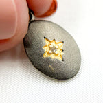 Load image into Gallery viewer, DC281. Diamond Sterling Silver Oval Star Charm
