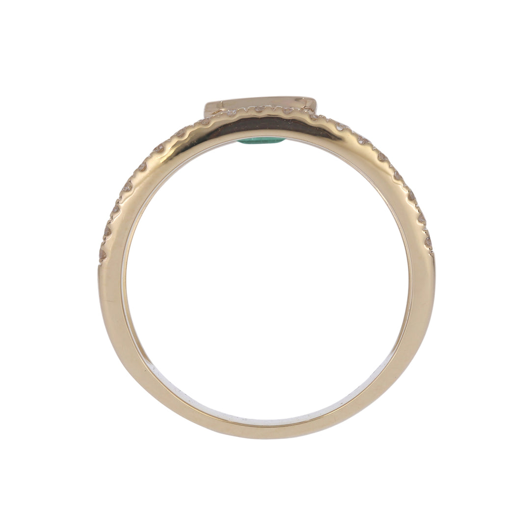 CR97487-6X4. 14K Solid Gold Diamond and Gemstone Ring