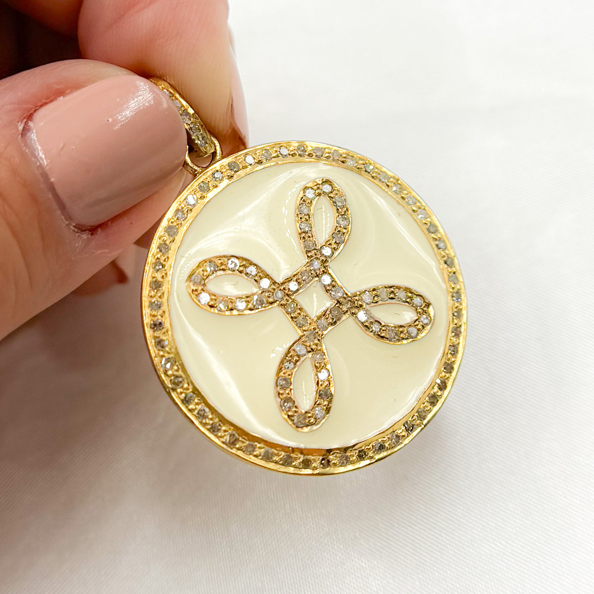 Sterling Silver Round Enamel Pendants