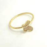 Load image into Gallery viewer, 14K Solid Gold Butterfly Diamond Ring. RFB17273
