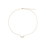 Load image into Gallery viewer, NFF72057. 14K Solid Gold Diamond Wings Necklace